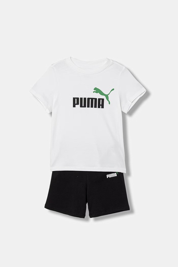 Puma komplet codzienny dziecięcy bawełniany ESS biały 686285