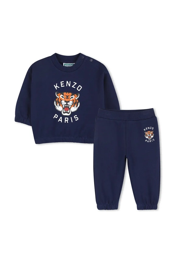 Kenzo kids compleu de trening pentru copii, din bumbac bleumarin K61720.71.81