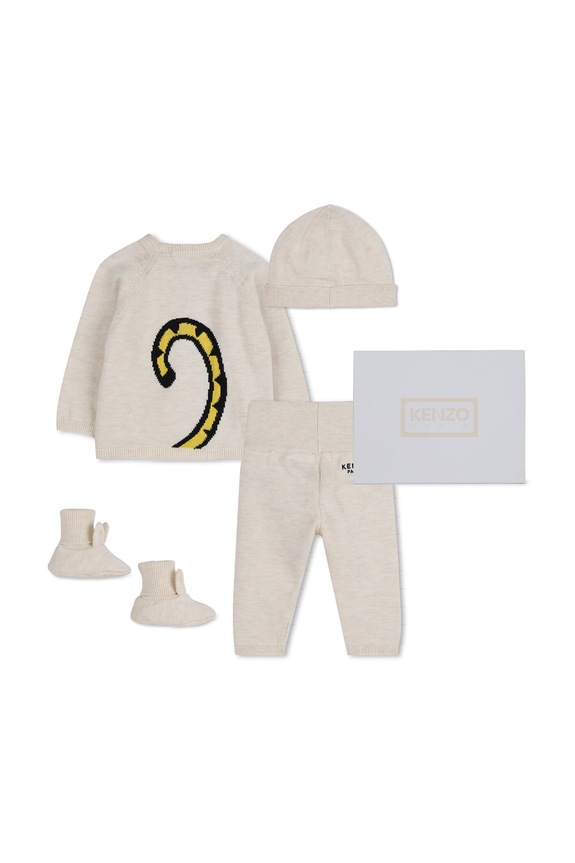 Kenzo Kids komplet niemowlęcy K61855.60.81 beżowy SS26