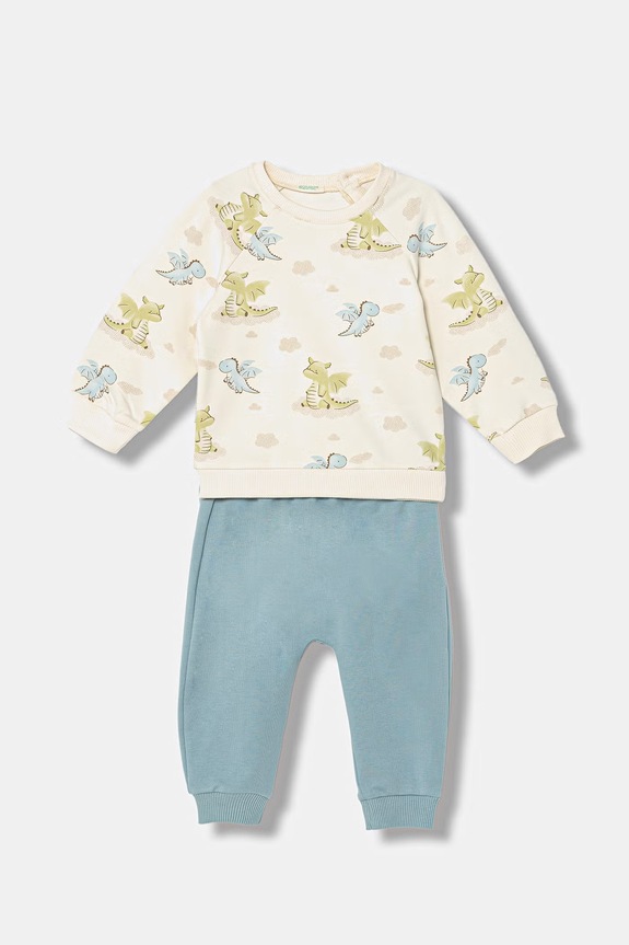 United Colors of Benetton komplet dresowy dziecięcy niebieski 3IEDAK01O.W.Stagionale