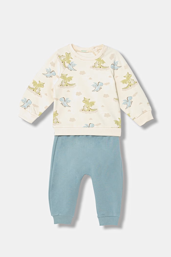 United Colors of Benetton komplet dresowy dziecięcy niebieski 3IEDAK01O.W.Stagionale