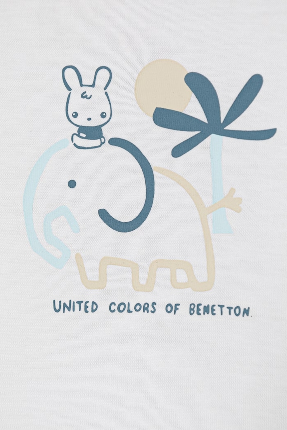 United Colors of Benetton καθημερινό σετ βρεφικό βαμβακερό σκούρο μπλε 3UOPAK01S.W.seasonal