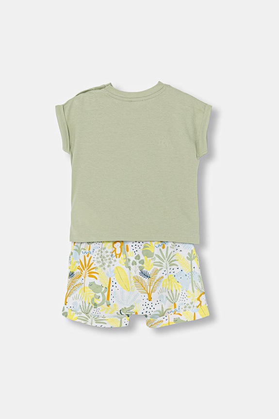 United Colors of Benetton καθημερινό σετ βρεφικό βαμβακερό 3LUZAK01T.W.seasonal πράσινο SS26