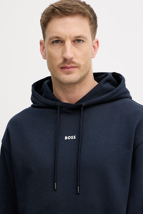 BOSS Orange pamut melegitő TracksuitWesmallhood 50541065 sötétkék