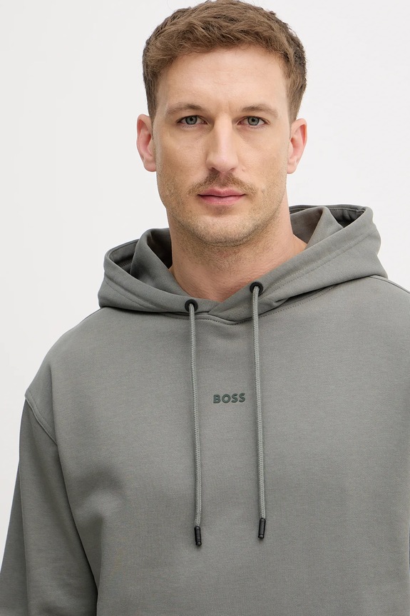 BOSS Orange pamut melegitő TracksuitWesmallhood 50541065 zöld