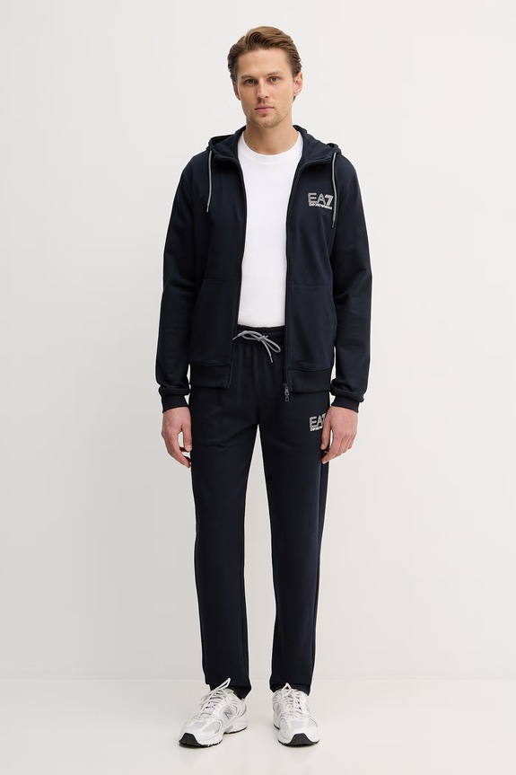 EA7 Emporio Armani komplet dresowy męski nadruk granatowy AF13512.7M001319