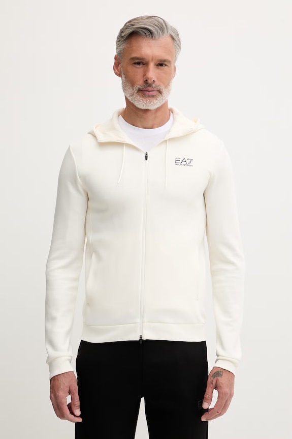 EA7 Emporio Armani Compleu de trening bărbați cu bumbac AF20845.7M001602 bej SS26