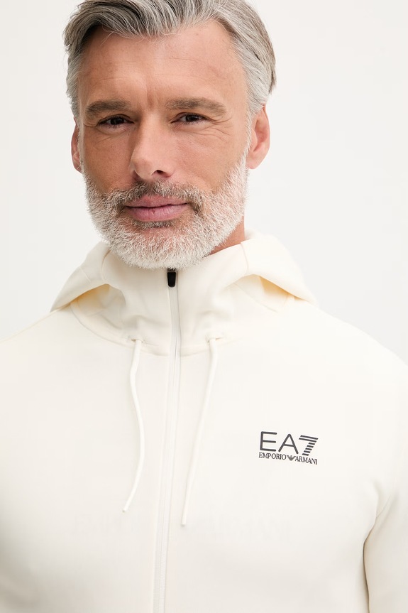 EA7 Emporio Armani Compleu de trening bărbați cu bumbac AF20845.7M001602 bej