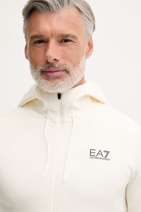 EA7 Emporio Armani Compleu de trening bărbați cu bumbac AF20845.7M001602 bej