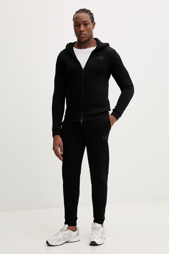 EA7 Emporio Armani tepláková súprava pánska s bavlnou potlač čierna AF20845.7M001602