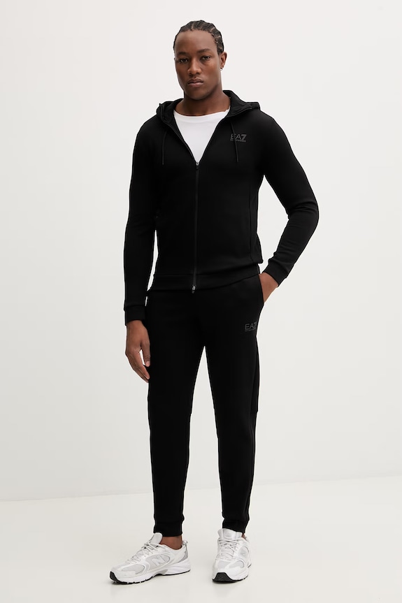 EA7 Emporio Armani tepláková súprava pánska s bavlnou potlač čierna AF20845.7M001602