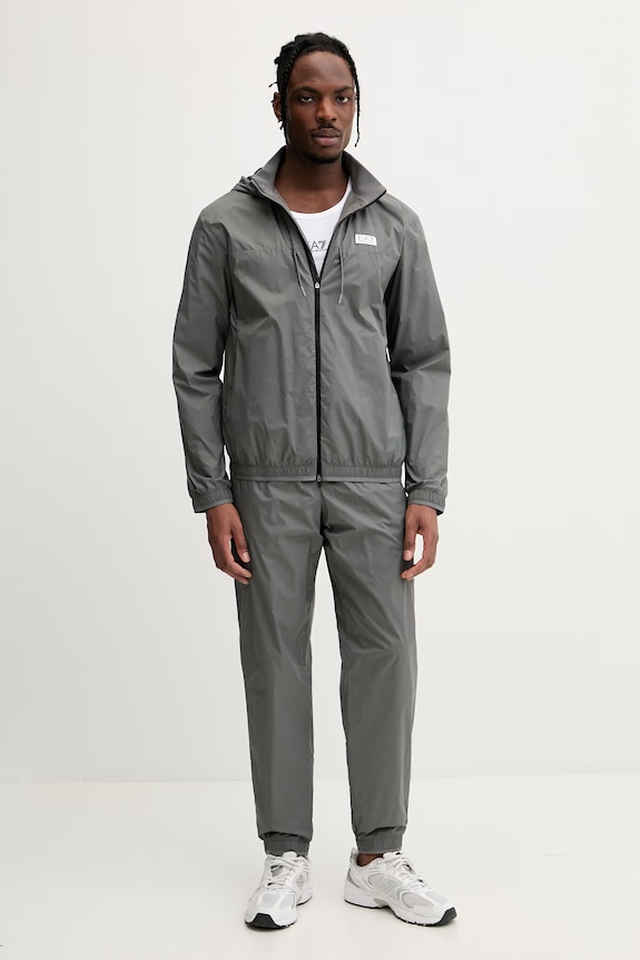 EA7 Emporio Armani tepláková souprava pánská šedá AF21521.7M001383