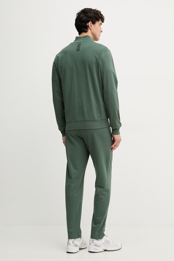 EA7 Emporio Armani tepláková súprava pánska bavlnená PJVRZ.8NPV61 zelená SS26