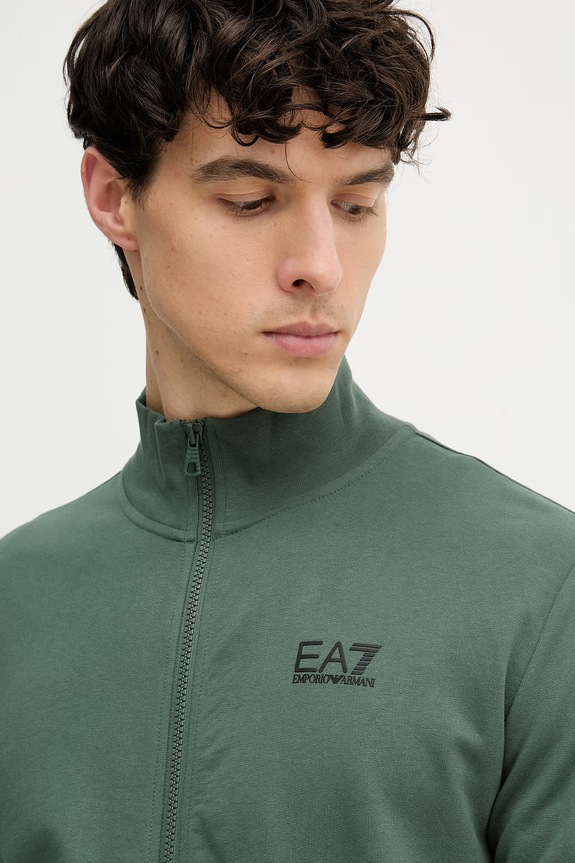 EA7 Emporio Armani tepláková súprava pánska bavlnená PJVRZ.8NPV61 zelená