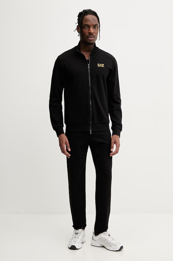 EA7 Emporio Armani pánska tepláková bavlnená čierna PJVRZ.8NPV61