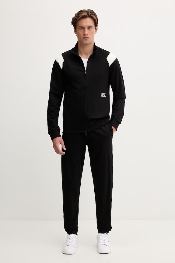 EA7 Emporio Armani komplet dresowy męski czarny AF12681.7M001281
