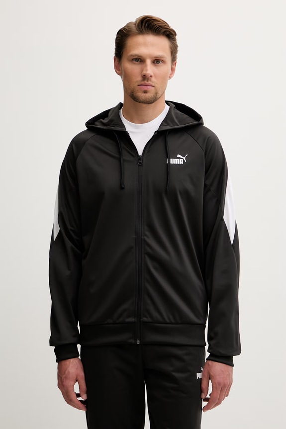 Puma φόρμα ανδρική Hooded Poly suit 691768 μαύρο SS26