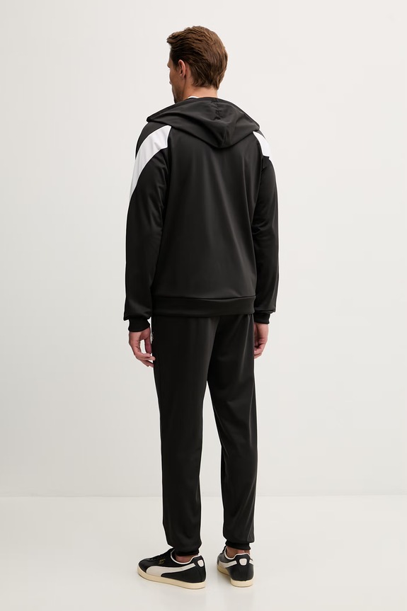 Ρούχα Puma φόρμα ανδρική Hooded Poly suit 691768 μαύρο
