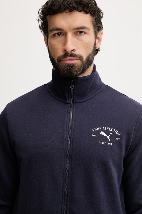 Puma komplet trenirka za muškarce s pamukom Mainline suit 691770 mornarsko plava