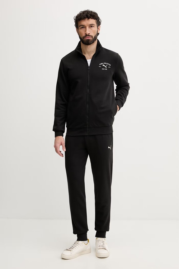 Puma muška komplet trenirka s pamukom Mainline suit crna 691770