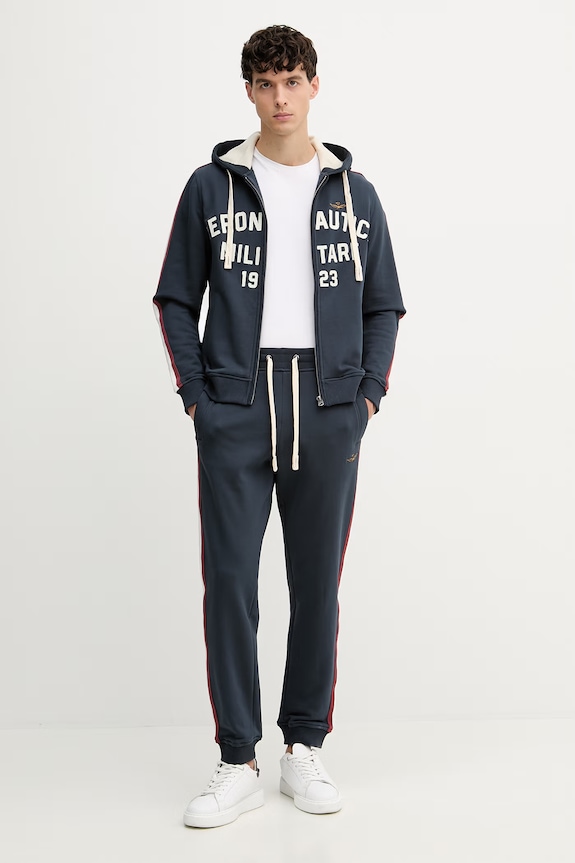 Aeronautica Militare set di tuta da uomo in cotone blu navy TF0107UF00677