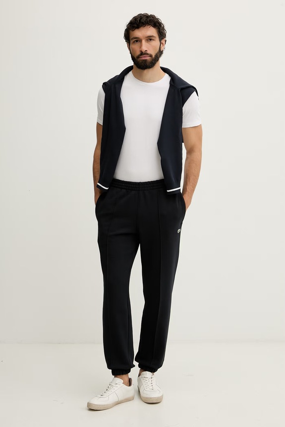 Lacoste pantaloni de trening pentru bărbați din bumbac XH1574 bleumarin SS26