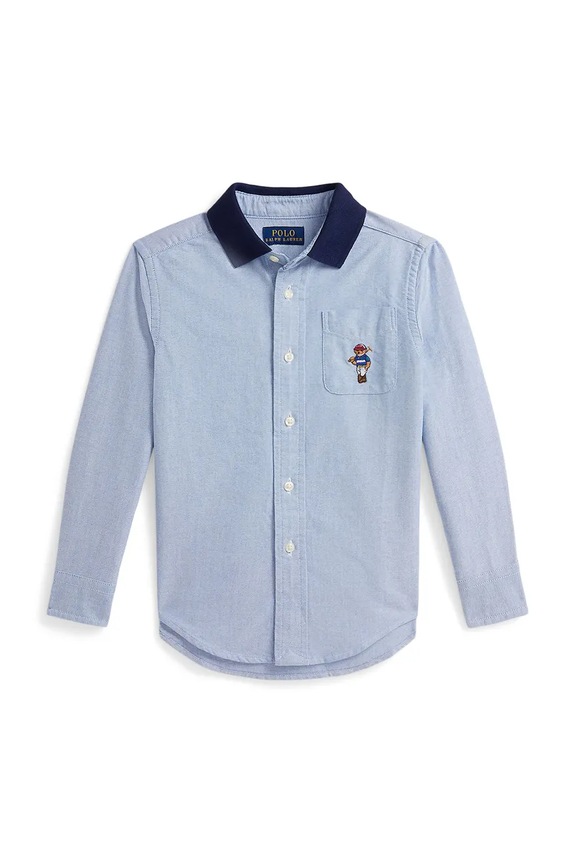 Polo Ralph Lauren koszula bawełniana dziecięca bawełna niebieski 322A96286001