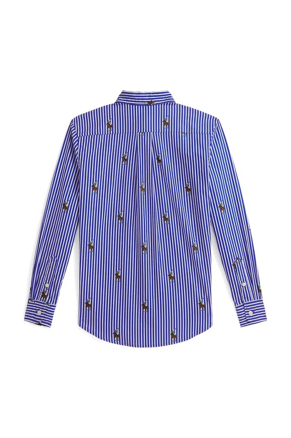 Polo Ralph Lauren cămașă de bumbac pentru copii 323A96287001 albastru SS26