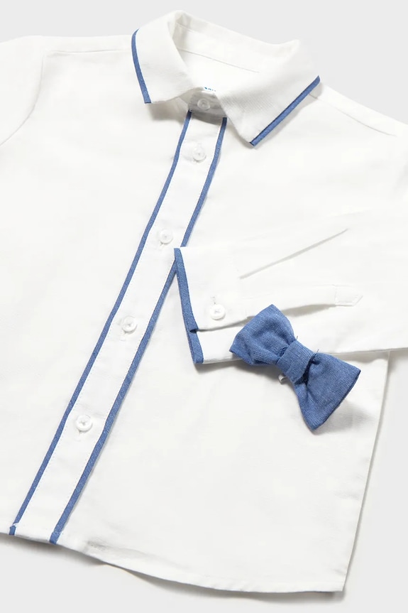 Dječaci Dječja košulja s dodatkom lana Mayoral 1115.3A.Baby.PPY2 bijela