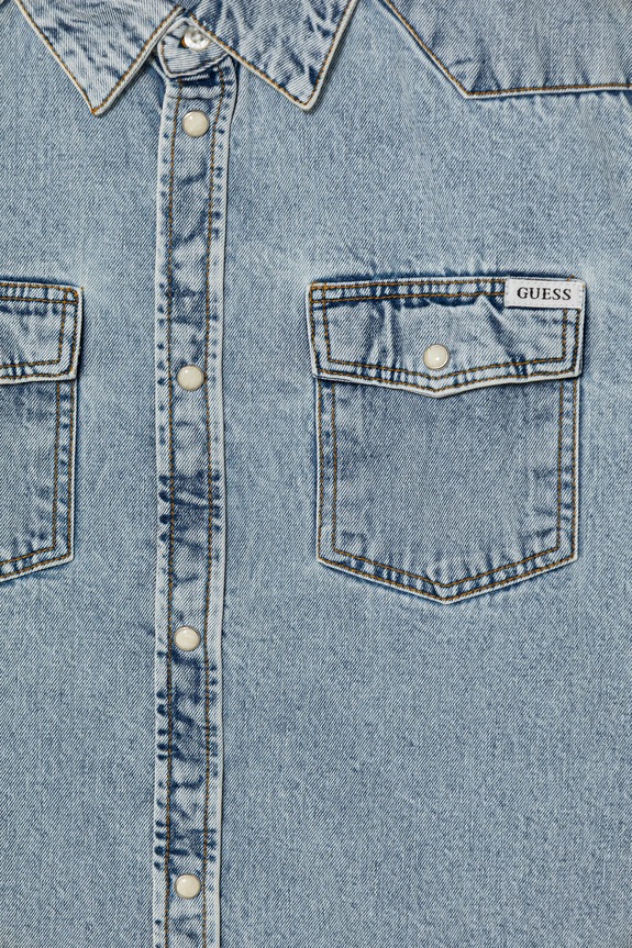 Хлопчик Дитяча джинсова сорочка Guess L6RH00.D4EU0.PPY2 блакитний