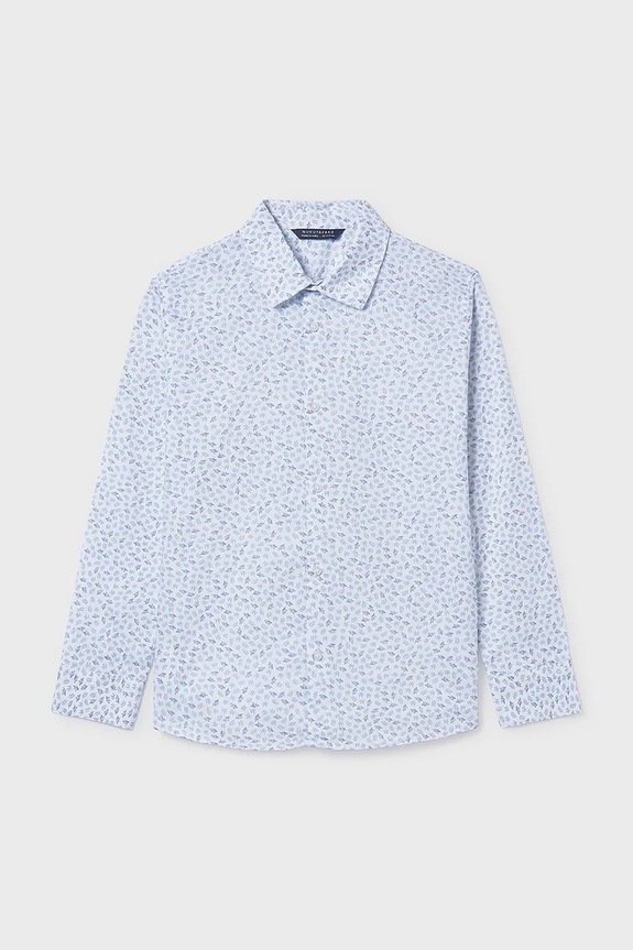 Mayoral camicia di cotone per bambini 6175.7A.Junior.PPY2 blu SS26