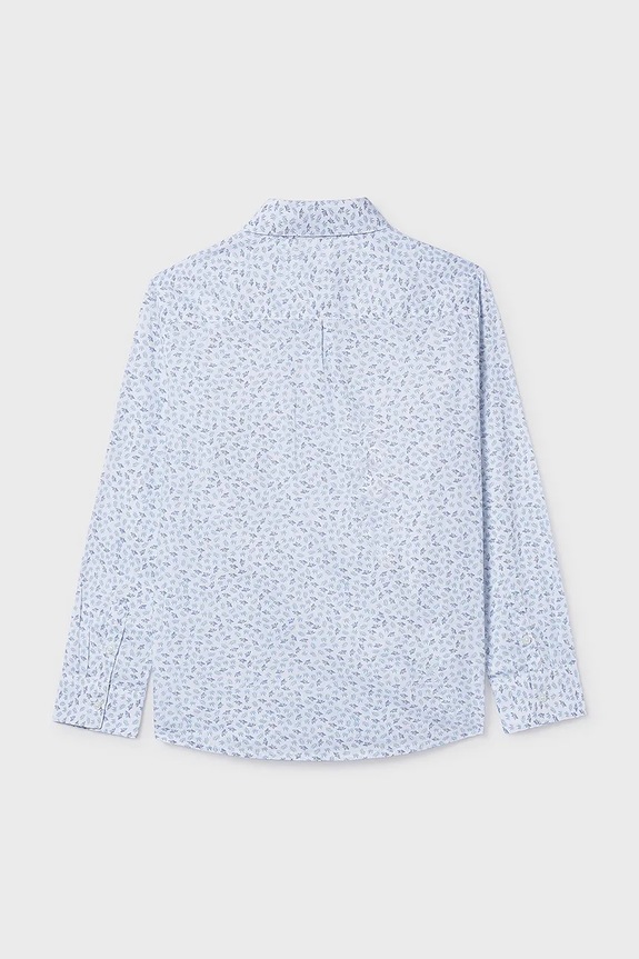 BIMBO Mayoral camicia di cotone per bambini 6175.7A.Junior.PPY2 blu