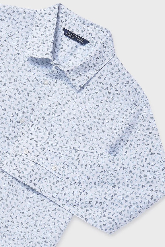 Mayoral camicia di cotone per bambini blu 6175.7A.Junior.PPY2
