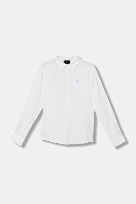 Emporio Armani koszula lniana dziecięca casual biały 8N4CJ9.3NEEZ