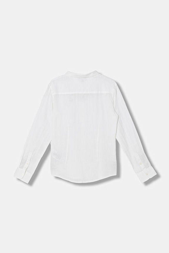Emporio Armani koszula lniana dziecięca 8N4CJ9.3NEEZ biały SS26