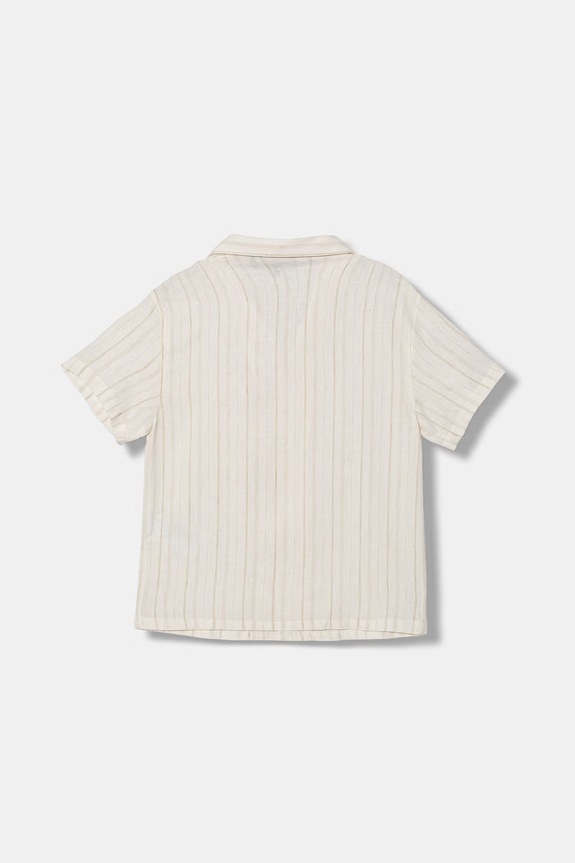 Emporio Armani bluza košulja za djecu s primjesom lana EB000972.AF20969 bež SS26
