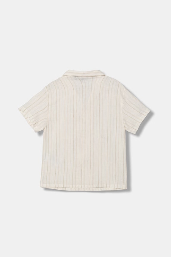 Emporio Armani bluza košulja za djecu s primjesom lana EB000972.AF20969 bež SS26