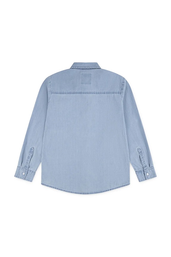 Chłopiec Levi's koszula dziecięca bawełniana BATTERY HOUSEMARK SHIRT 8EP676 niebieski