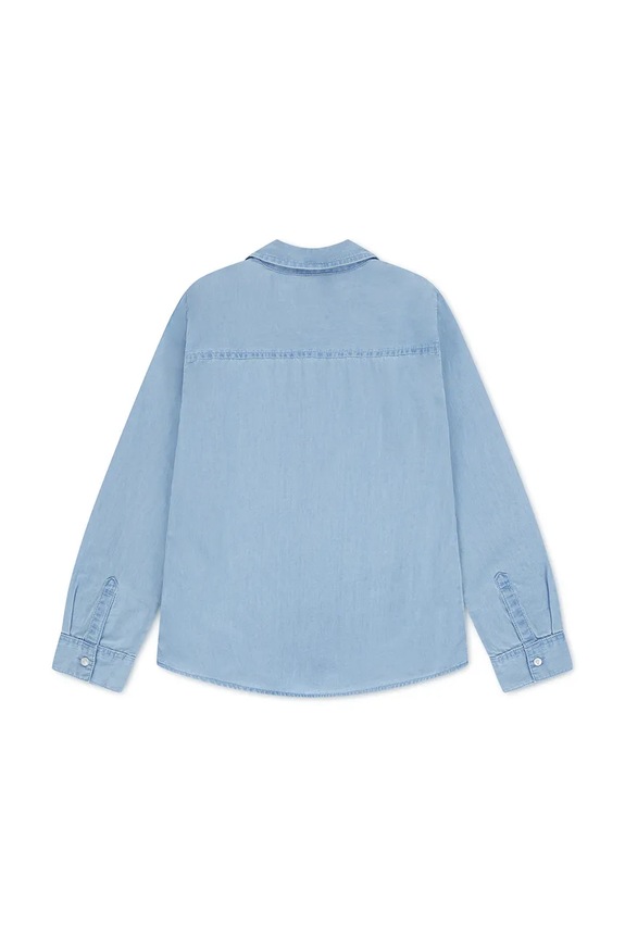 Chłopiec Levi's koszula dziecięca bawełniana BATTERY HOUSEMARK SHIRT 9EP676 niebieski