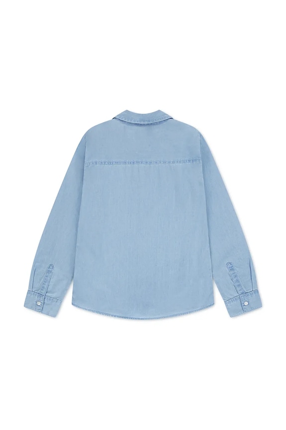 Chłopiec Levi's koszula dziecięca bawełniana BATTERY HOUSEMARK SHIRT 9EP676 niebieski