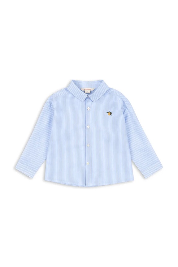 Konges Sløjd koszula bawełniana dziecięca WES SHIRT GOTS KS105135.PPY2 niebieski SS26