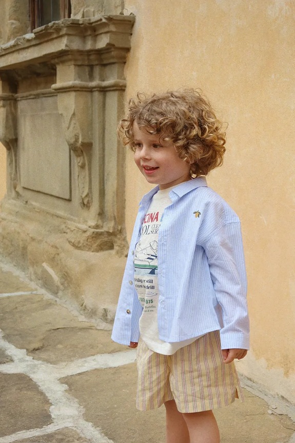 Konges Sløjd koszula bawełniana dziecięca WES SHIRT GOTS KS105135.PPY2
