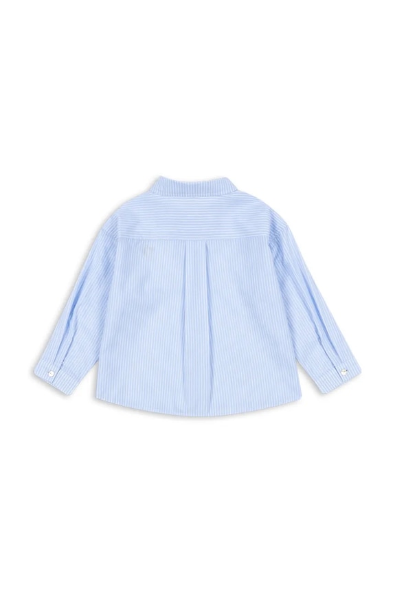 Chłopiec Konges Sløjd koszula bawełniana dziecięca WES SHIRT GOTS KS105135.PPY2 niebieski