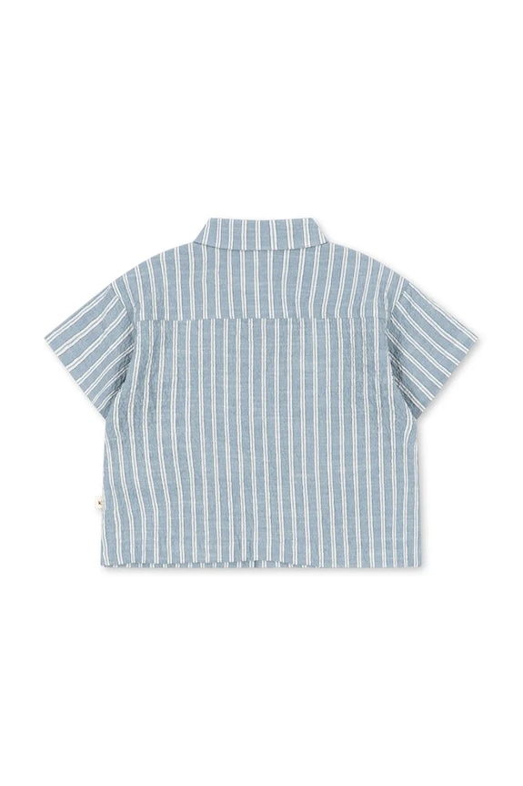 Konges Sløjd koszula bawełniana dziecięca ELLIOT SS SHIRT GOTS KS104782.PPY2 niebieski SS26