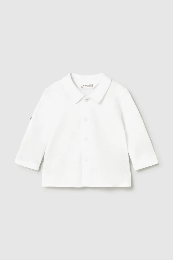 Košulja za bebe Mayoral Newborn bez uzorka bijela 1103.1M.Newborn.PPY2