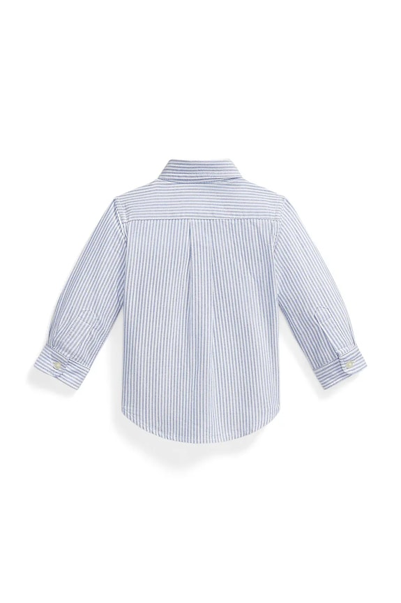 Polo Ralph Lauren camicia di cotone per neonato 320677177001 blu SS26