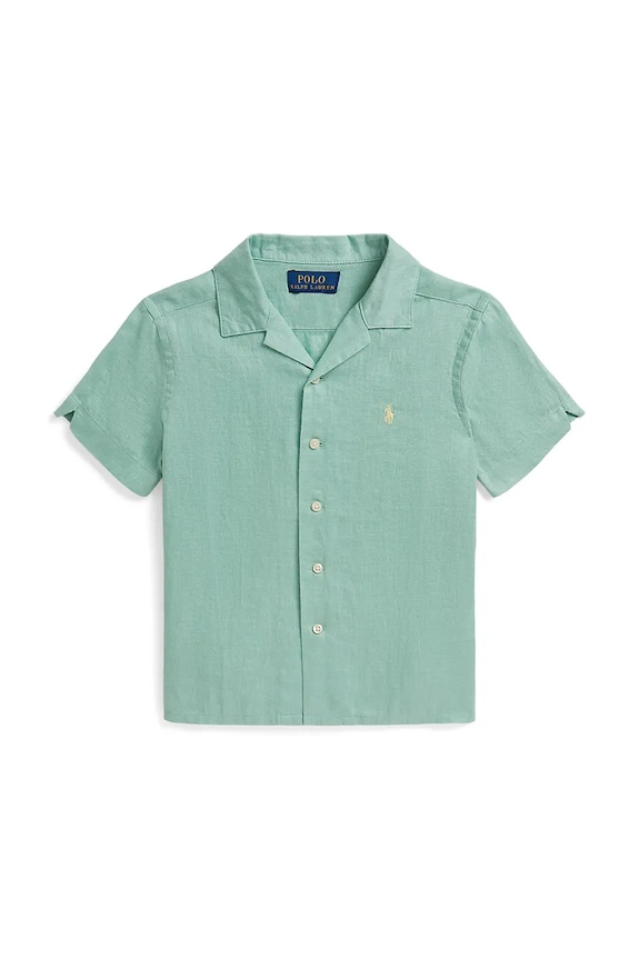 Polo Ralph Lauren košulja za djecu od lana tirkizna 322964585502