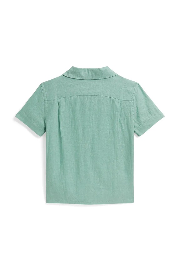 Polo Ralph Lauren košulja za djecu od lana 322964585502 tirkizna SS26