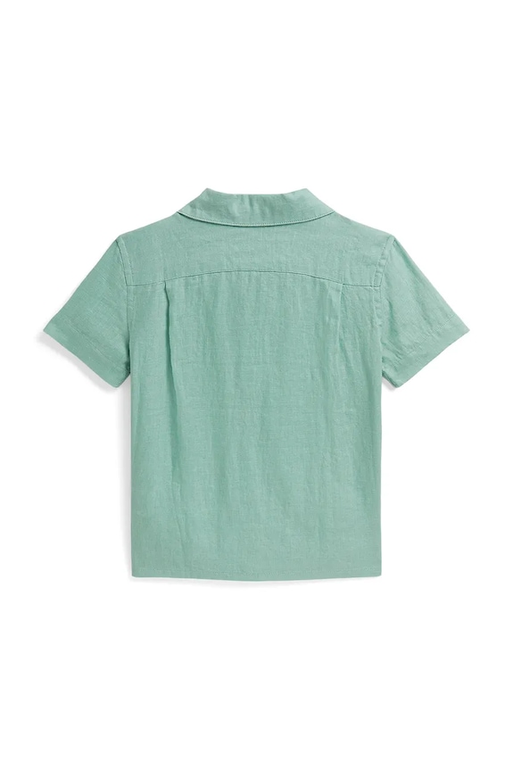 Polo Ralph Lauren košulja za djecu od lana 322964585502 tirkizna SS26