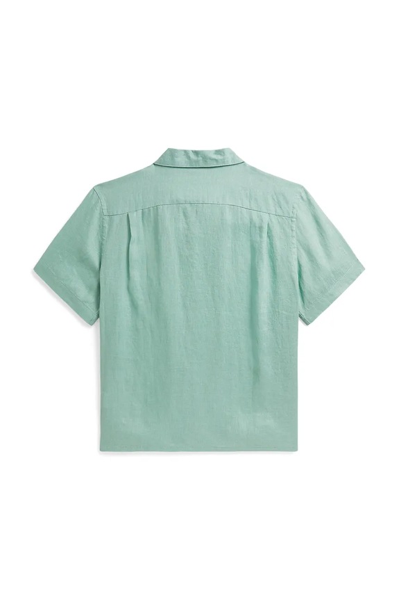 Chłopiec Polo Ralph Lauren koszula dziecięca lniana 323964585501 turkusowy